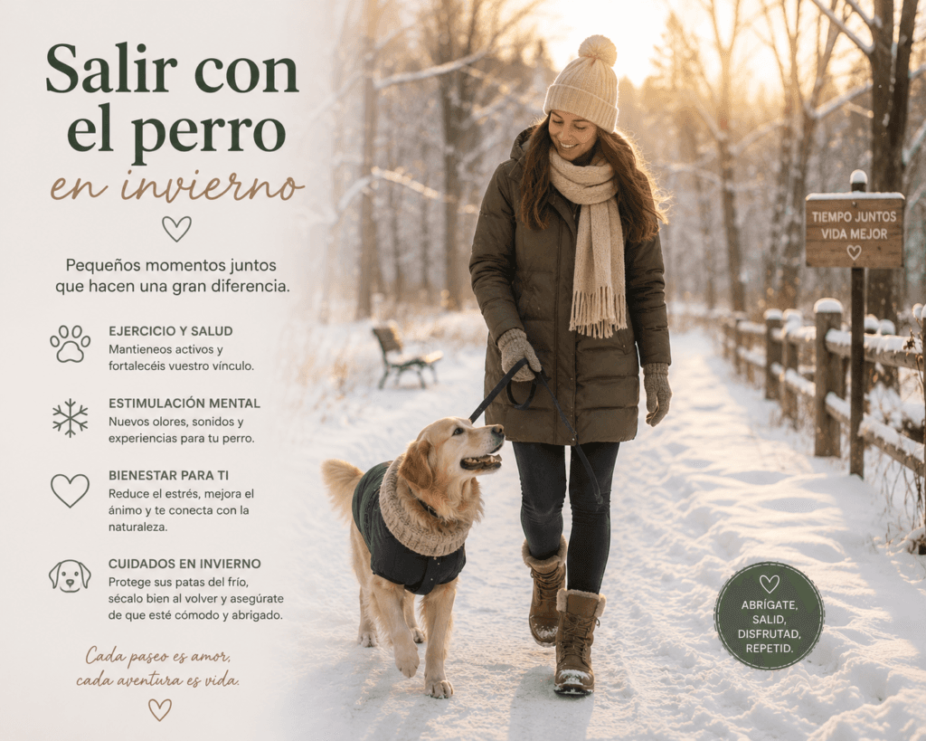 Salir con el perro en invierno